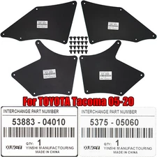 Set Inner Fender Liner Arm Dust Splash Shields Water Seals For Tacoma 2005-2020