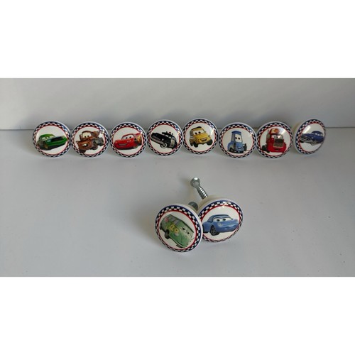 Pixar Cars Drawer Button Knobs Set Of 8