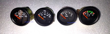 Gauges Set 4 Pc - Oil Pressure Temp Volt Fuel Gauge 2 Electric Black Bezel Gauges Set 4 Pc - Oil Pressure Temp Volt Fuel Gauge 2 Electric Black Bezel