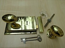 TRADITIONAL CLASSIC RETRO VINTAGE OLD ENGLISH RIM DOOR LOCK KNOB HANDLES SET