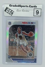 2019-20 Hoops Premium Stock Silver Prizm Jordan Poole RC #223, Raw Review GSC 9