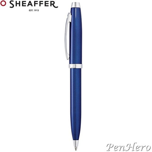 Sheaffer 100 Glossy Blue Lacquer Ballpoint Pen 9339-2 - Picture 2 of 3