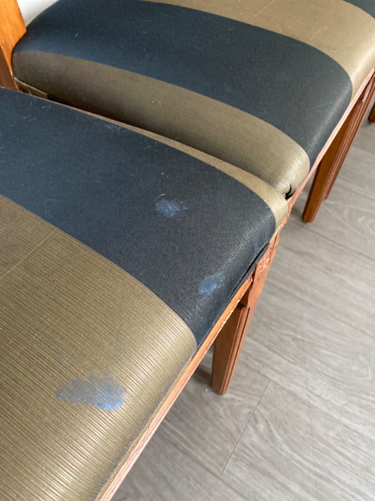 Wesley Barrell Set of 6 Gustavian Dining Chairs in Cherry Mahogany Wood