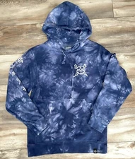 FastHouse Slapper Pullover Blue Tie-dye Size Small Hoodie with Pockets