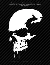 Bleeding Skull Vinyl Decal 14.4 inch Blood Drops Walking Dead Window Sticker XL