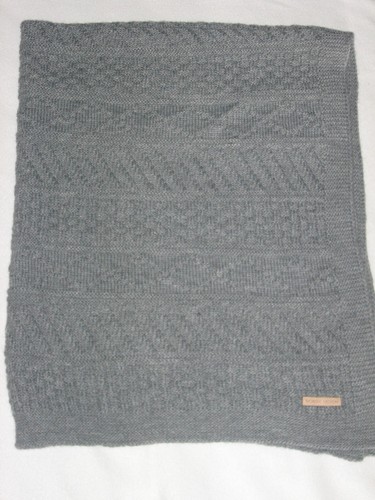 Nordic Legion Baby Blanket Gray Acrylic Knit