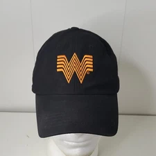 Whataburger Employee Uniform Black Logo Adjustable Hat Baseball Cap Food Burger