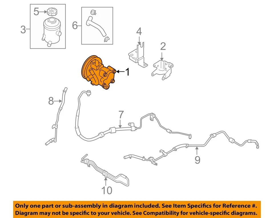 Used Power Steering Pump fits: 2010 Kia Rio  Grade A - Image 3 of 4