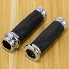 Motorcycle 1" Hand Grips Handle Bar Electronic For Harley Touring Softail Dyna