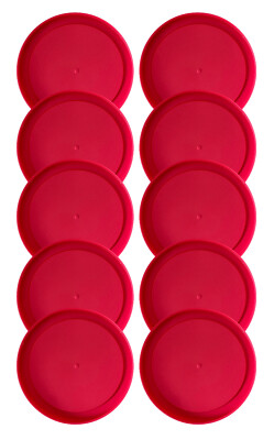 #ad #ad 10 Replacement Lids Covers for Pyrex 2 Cup Glass Containers 5 Inch 7200 PC RED $11.99