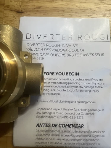 Signature Hardware 3/4" 3-Way In-Wall Diverter Rough-In Valve Model:446519  - Picture 6 of 10