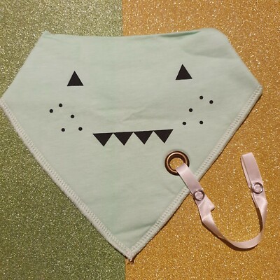 Baby Säugling Kleinkind Baumwolle Bandana Lätzchen mit Schnullerclip Schnullerclip 