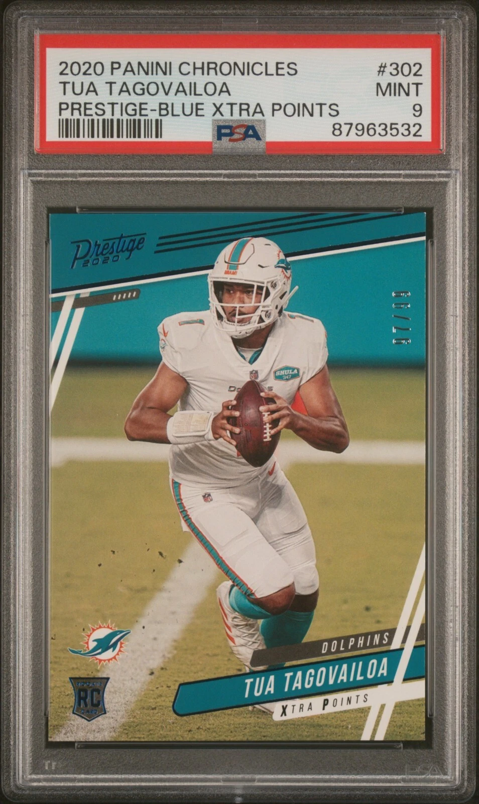 Tua Tagovailoa Panini Chronicles Prestige #302 Blue Xtra Points