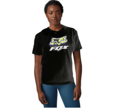 FOX RACING WOMENS MORPHIC TEE BLACK SIZE LARGE - 30788-001-L