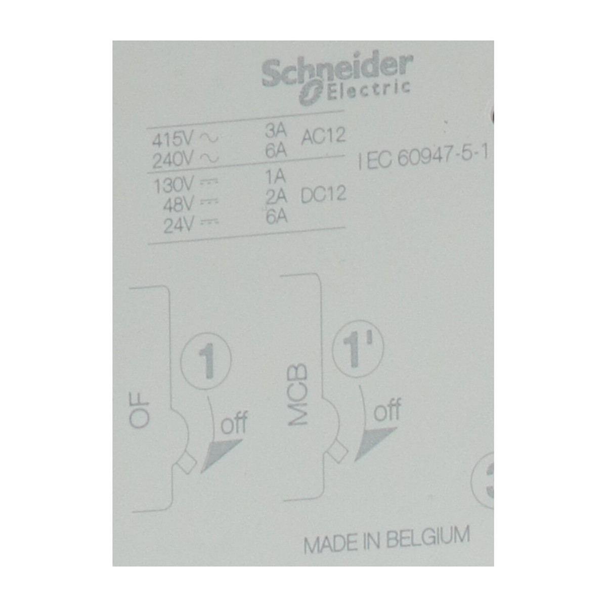 Schneider Electric 26924 Auxiliary Contact 1 OC for C60 ID New NFP