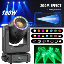 180W LED ZOOM Moving Head Light Beam Stage DMX Spot Disco Party Show DJ Lighting