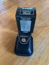 Zippo Leather Pouch With Metal Clip LPCBK * ACCESSORIES
