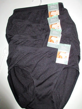 Bali BRIEF Panties 4-Pairs Comfort Stretch Nylon seamless BLACK womens  8/9