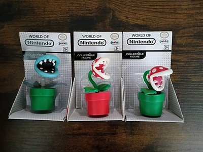 2.5'' BONE + RED + GREEN PIRANHA PLANT Super Mario World of Nintendo Jakks