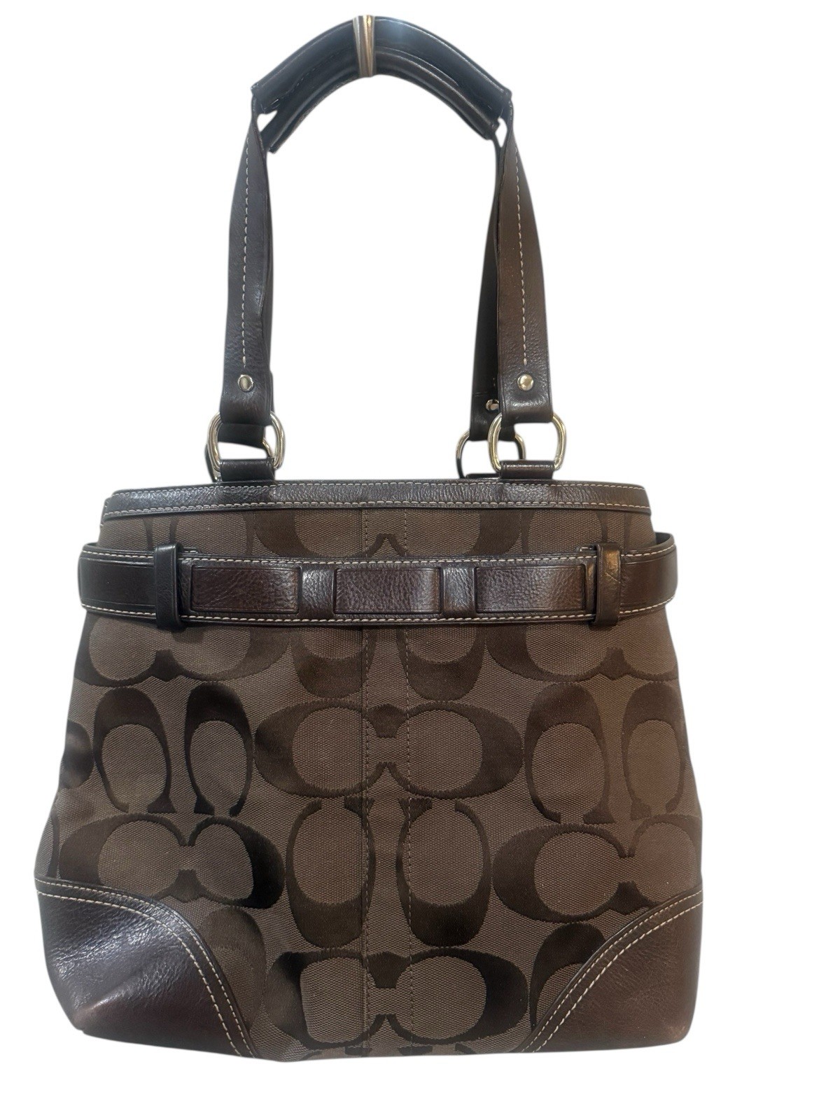 COACH HAMPTON SIGNATURE PYTHON TOTE - image 12