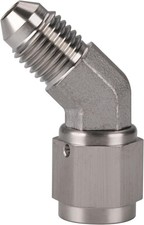 4AN Male to 4AN Female 45 Degree Swivel Stainless Steel Brake Fitting Adapter...