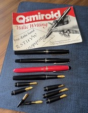 Vintage Osmiroid Italic Calligraphy Fountain Pens  Nibs Lot