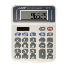 Image of Aurora DT210 Basic Desktop Calculator Grey