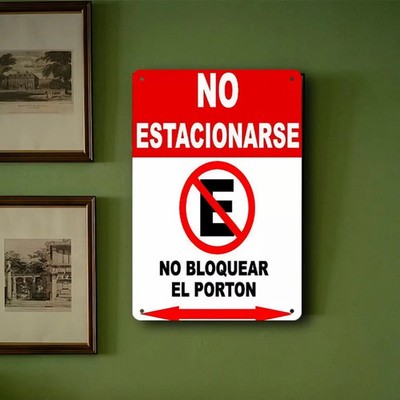 Durable ''No Parking'' Tin Metal Signs Home Décor 8x12 Weather Resistant Decor for