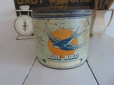 FABULOUS Large Old Vintage Advertising Can BLUE BIRD Toffee Tin not Marshmallows