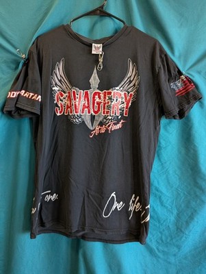Body Spartan Savagery Graphic Tee 2XL Gym Fitness Hardcore Training Shirt