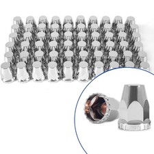 33mm X 2-78 Lug Nut Covers Chrome Abs Screw-on For Semi Trucks 40 Pack 33mm X 2-78 Lug Nut Covers Chrome Abs Screw-on For Semi Trucks 40 Pack