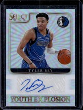 Tyler Bey 2020-21 Panini Select #YES-TBY Youth Explosion Auto Silver Prizm