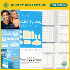 Hydrocolloid Acne Pimple Patches - All-in-One Combo Pack, 800 Count, 9 Sizes