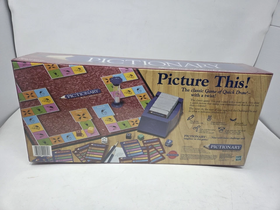 Pictionary: The Game Of Quick Draw - Edición 1993, 2000 Juego de mesa sellado de colección Foto 2 de 2