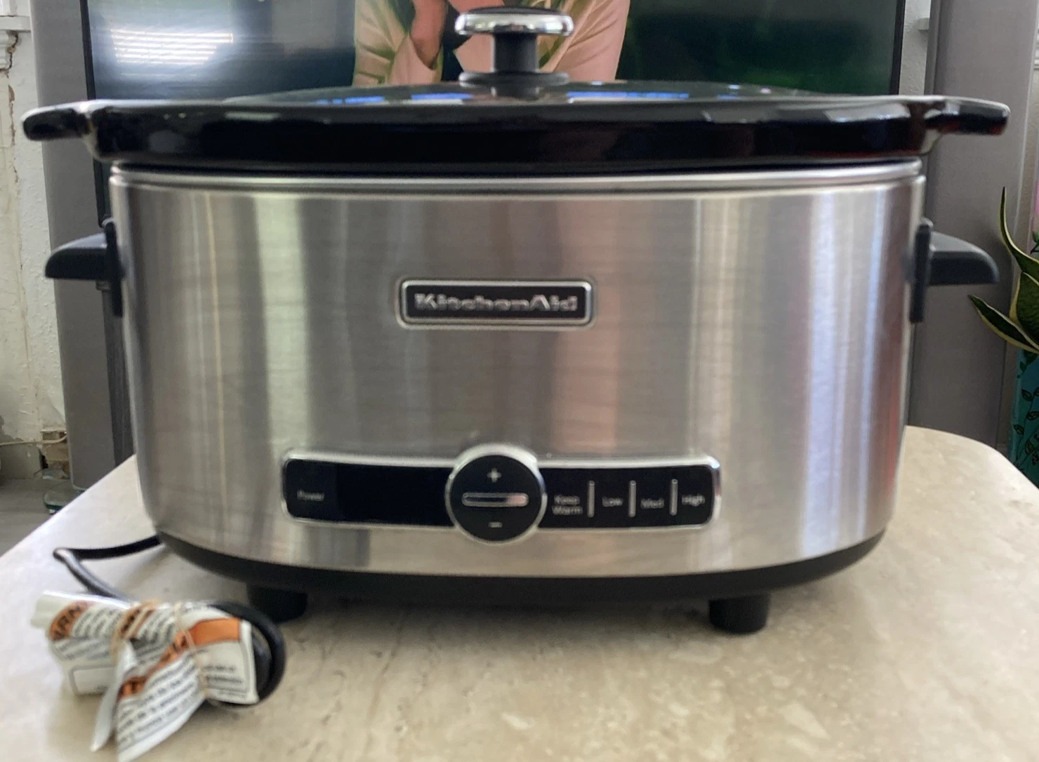 KitchenAid 6-Quart Slow Cooker with Solid Glass Lid - KSC6223SS