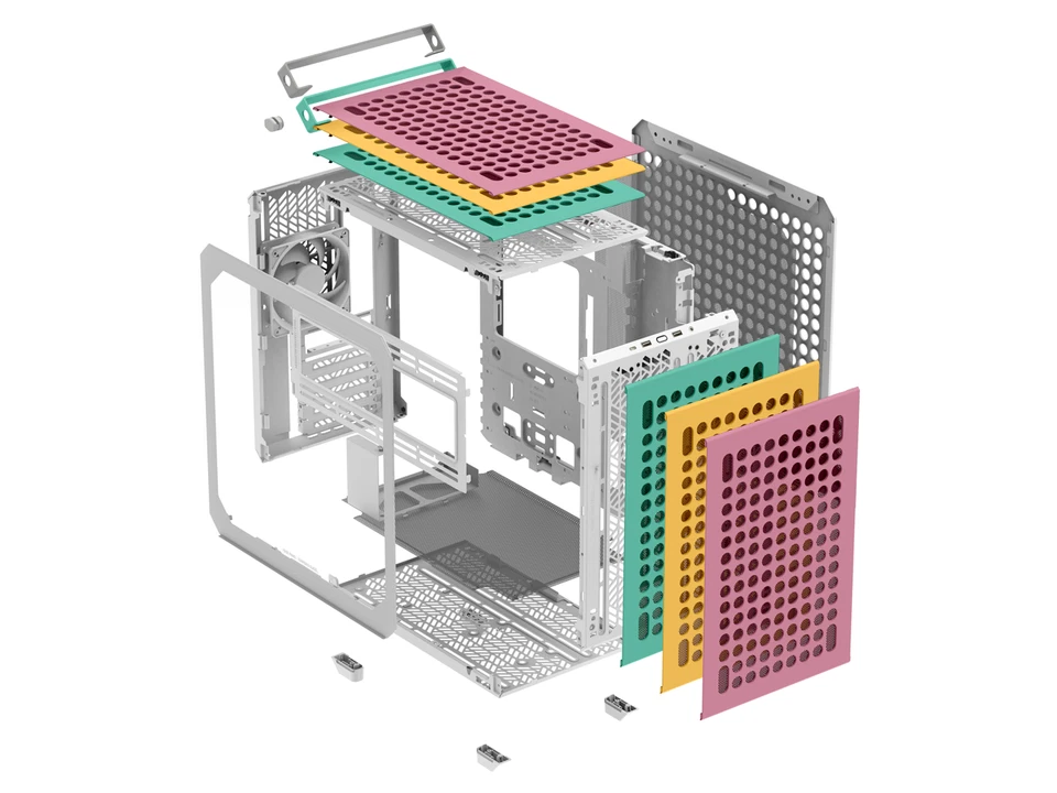 Cooler Master QUBE 500 Flatpack Macaron Small High Airflow Mid-Tower ATX - Image 2 of 4