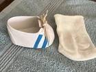 VTG Cabbage Patch Doll Blue Striped Tennis Shoe / Sneaker - One Shoe Only W/Sock