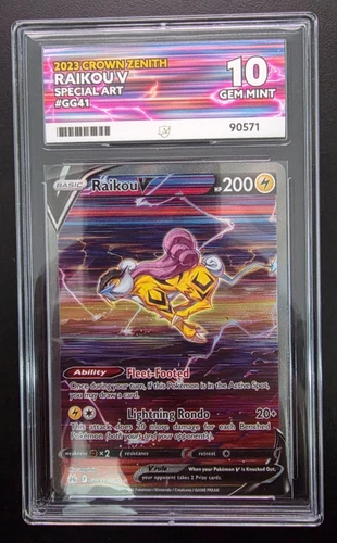 Pokemon Raikou V GG41/GG70 Crown Zenith Galarian Gallery ACE 10 Gem Mint