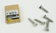 Everbilt 3/8 in. x 1-1/2 in. Stainless Steel Hex Lag Screws 5-Pack BUL