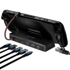 Docking Station for Steam Deck/ROG 6-in-1 USB-C Hub HDMI2.0 4K 144Hz 100W PD IN