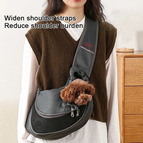 Pet Mesh Sling Carry Pack Backpack Puppy Dog Carrier Travel Tote Shoulder Bag US - Picture 24 of 72