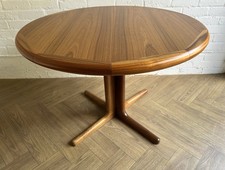 Danish Compact Extending Teak Dining Table Vintage Mid Century 1960s Design