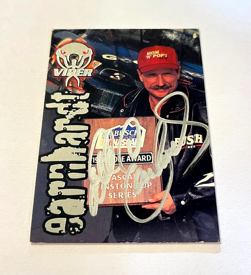 Dale Earnhardt NASCAR 1996 Wheels Viper Mom N Pops #MP1 Autographed Signed - Image 3 of 4
