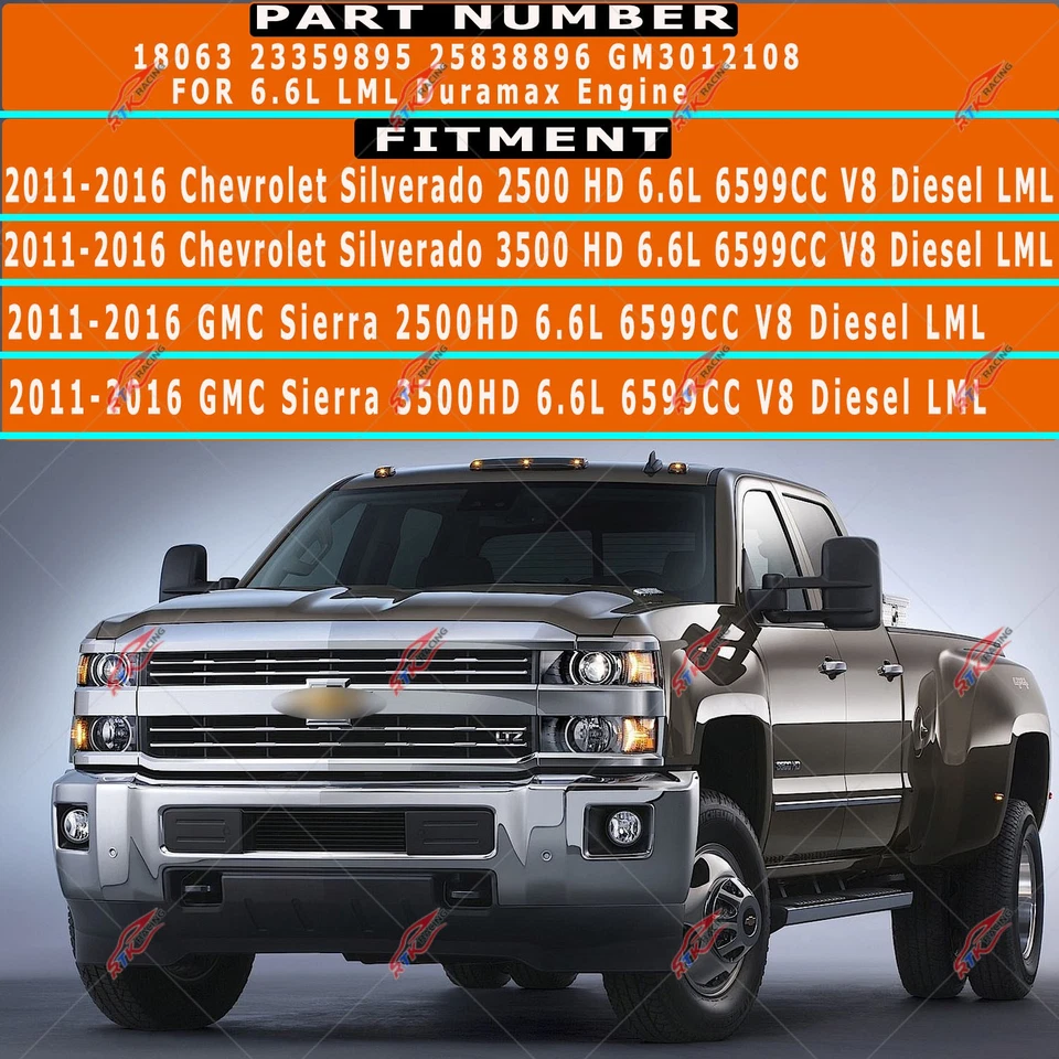 Intercooler for 2011-2016 Chevy Silverado 2500 3500 GMC Sierra 2500 HD 6.6L Foto 3 de 4