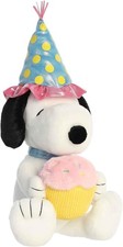 Aurora Adorable Peanuts Birthday Snoopy Stuffed Animal - Officially...