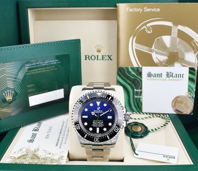 ROLEX SS DEEPSEA Sea Dweller James Cameron Blue Dial Card Tags 126660 SANT BLANC