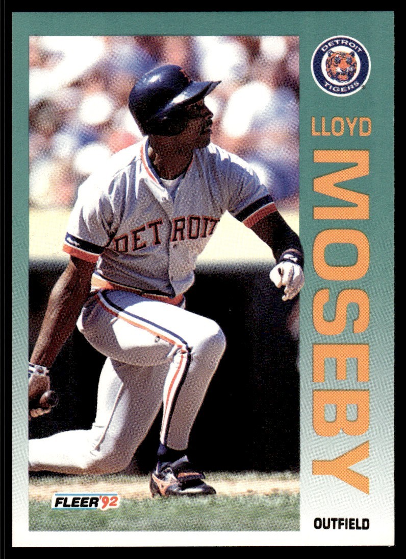 1992 FLEER LLOYD MOSEBY #142 DETROIT TIGERS 921