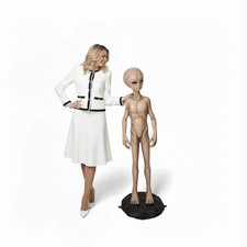 Alien Statue Gray Life Size Alien Statue 4.5ft - Indoor Outdoor