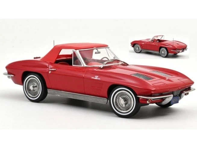 Chevrolet Corvette Stingray Cabriolet 1963 1-18 diecast Norev musclecar 189056 - Immagine 2 di 2