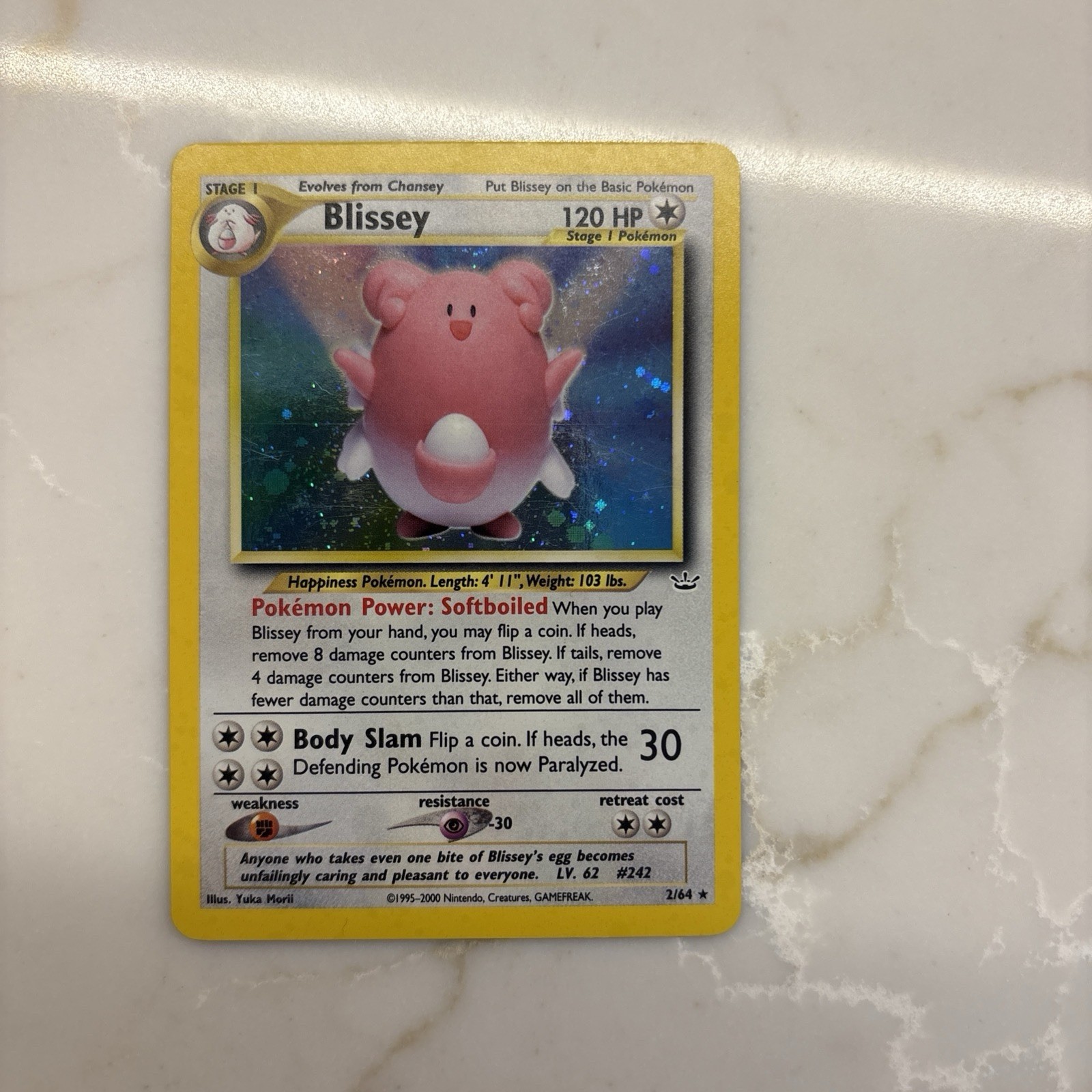 Pokémon TCG Blissey Neo Revelation Holo Rare Card 2/64
